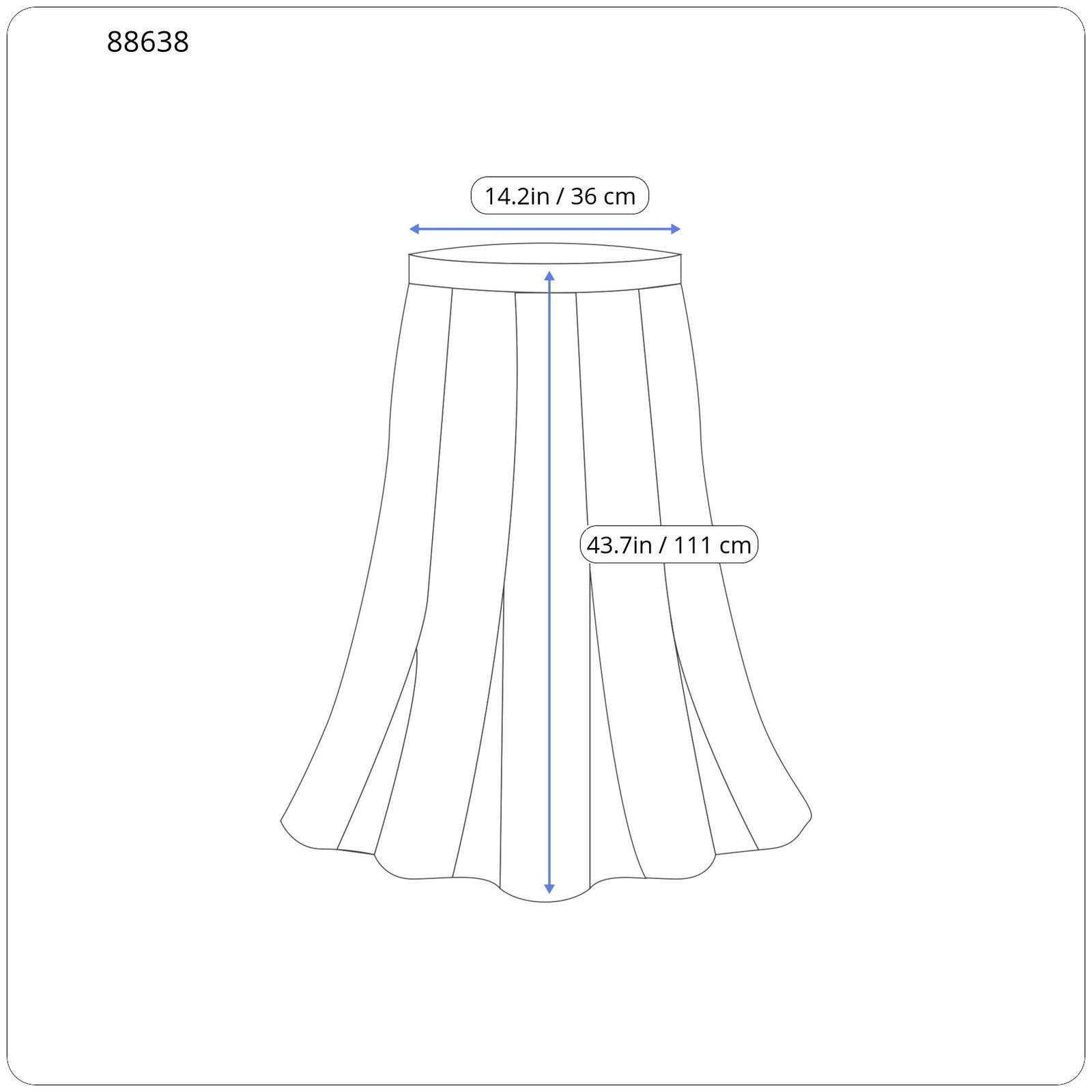 Skirt A-Line Long Wrap