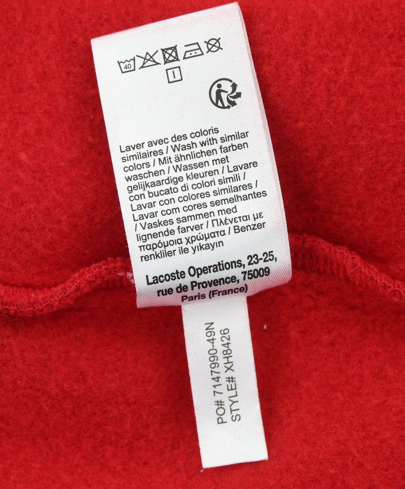 LACOSTE Sport Men Trousers 3XLB Red Big & Tall Drawcord Sweatpants