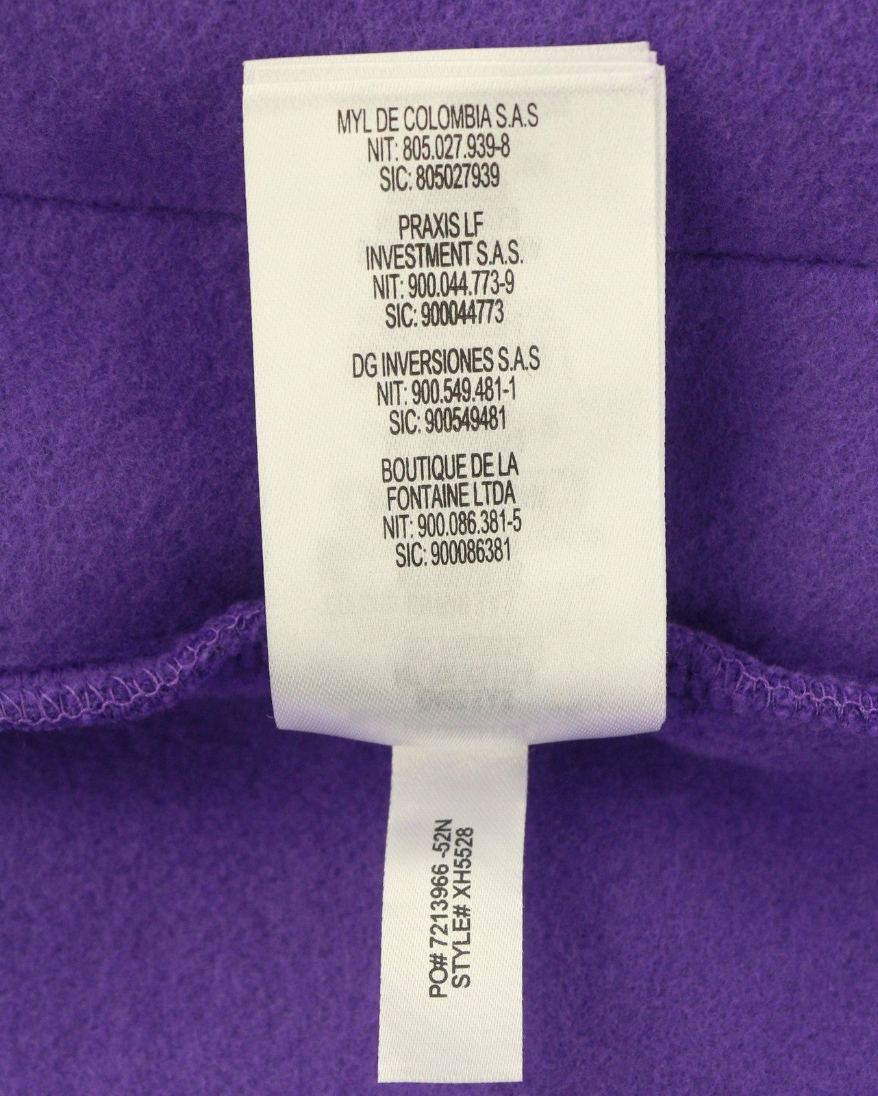 LACOSTE Men Trousers 4XL Purple Fleece Tapered Drawcord Sweatpants