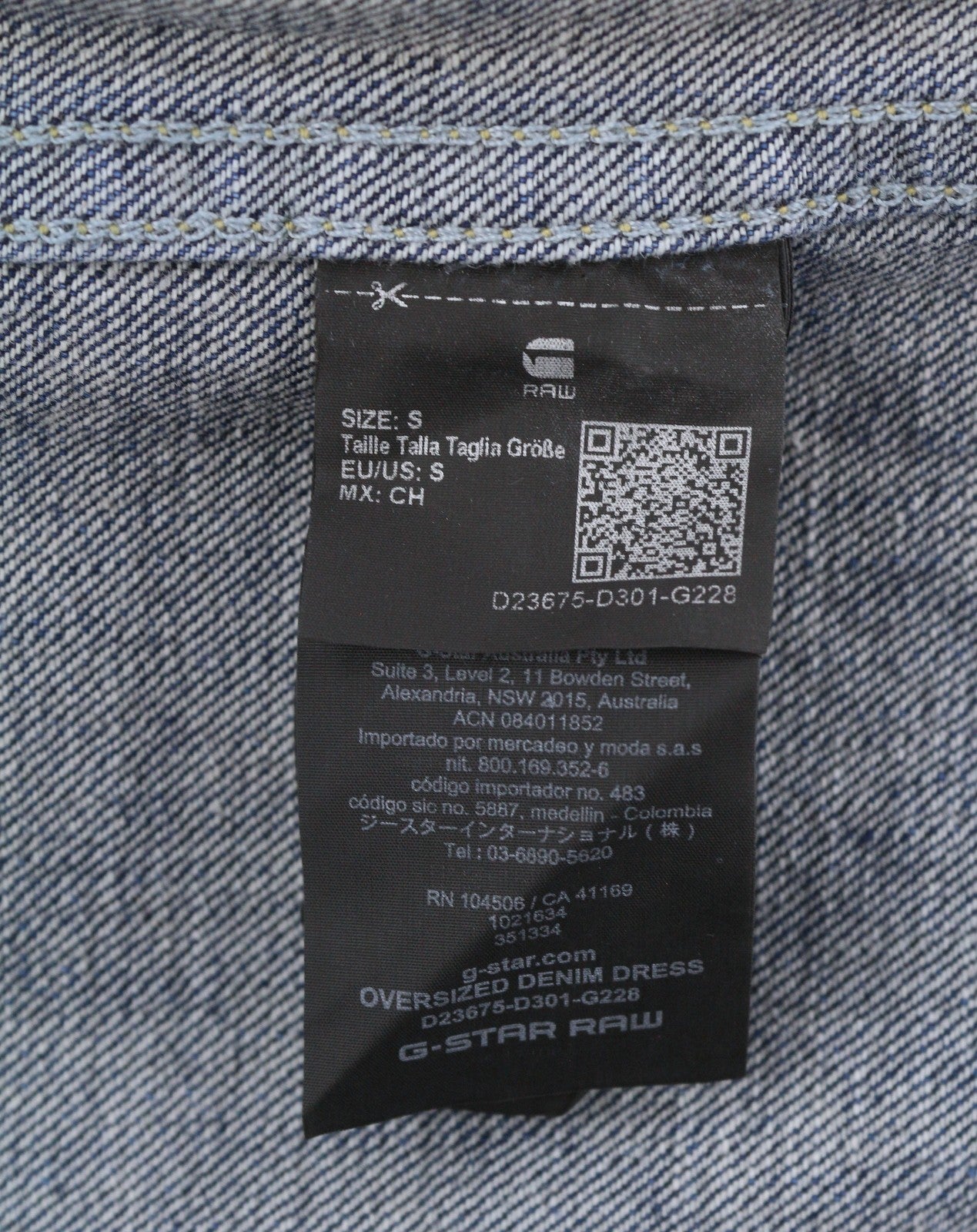 G-STAR Oversized Denim Women Dress S Blue Denim Patch Pocket Shirt RRP179