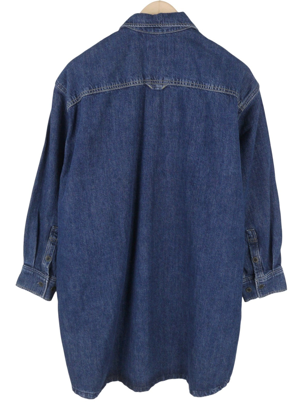 G-STAR Oversized Denim Women Dress L Blue Denim Patch Pocket Shirt RRP179