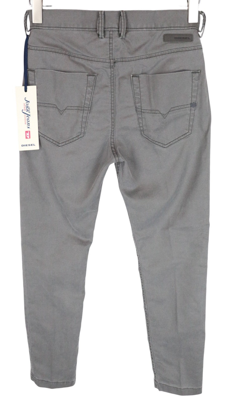 DIESEL Chino-M-NE 0685E Men Jeans W26 Sweat Jogg Slim Grey Stretch Pleated Boys