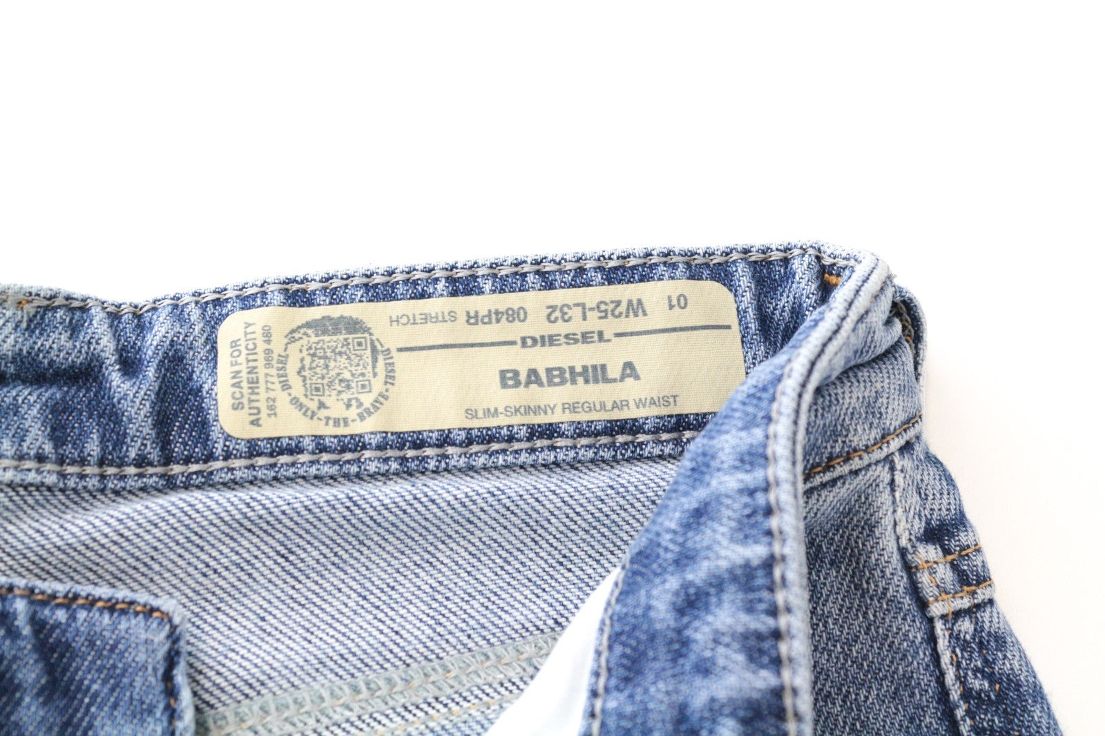 DIESEL Babhila 084PR Women Jeans W25/L32 Slim Skinny Blue Wash Stretch