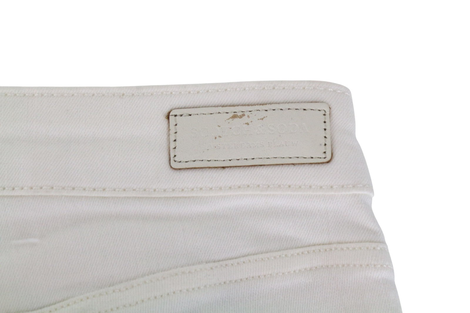 MAISON SCOTCH La Parisienne Women Jeans W27/L32 Skinny Off-White Distressed