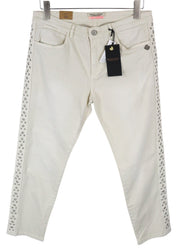 MAISON SCOTCH Petit Ami Women Jeans W30 Slim Boyfriend Beige Cotton Stretch