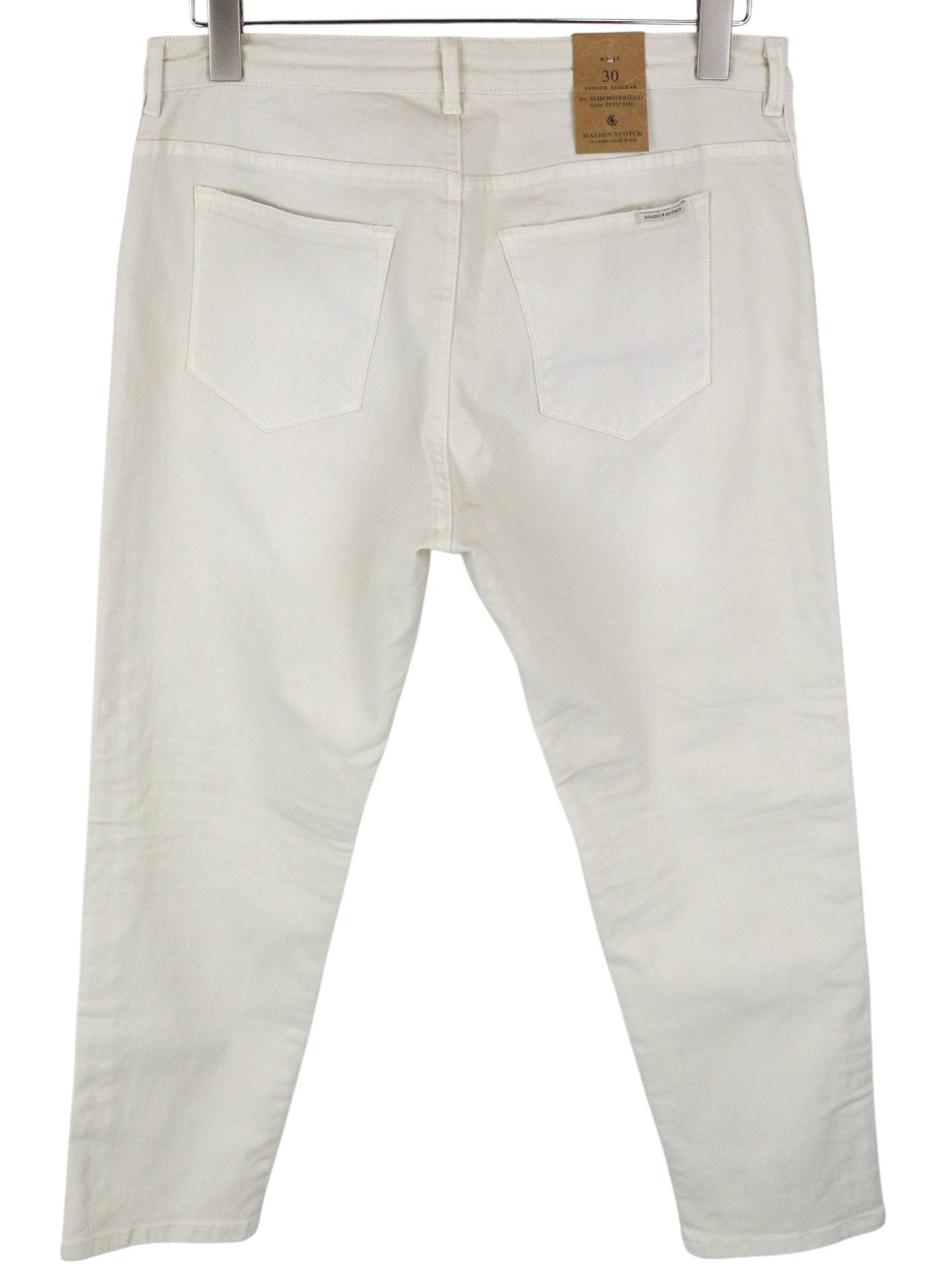 MAISON SCOTCH Petit Ami Women Jeans W30 Slim Boyfriend Beige Cotton Stretch