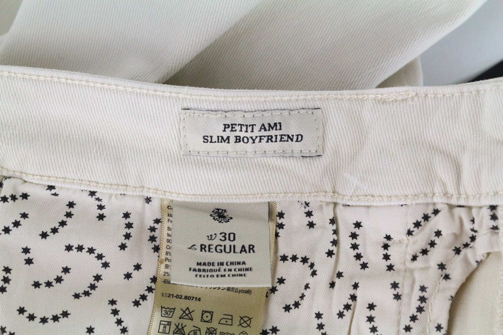 MAISON SCOTCH Petit Ami Women Jeans W30 Slim Boyfriend Beige Cotton Stretch