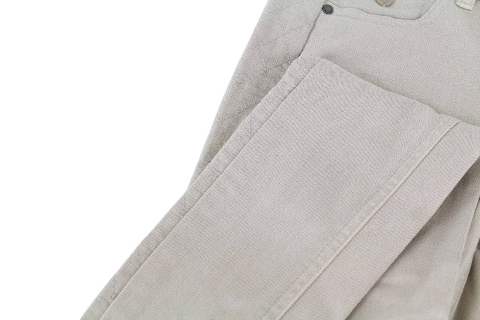 MAISON SCOTCH La Bohemienne Women Jeans W24 Skinny Fit Beige Cotton Stretch