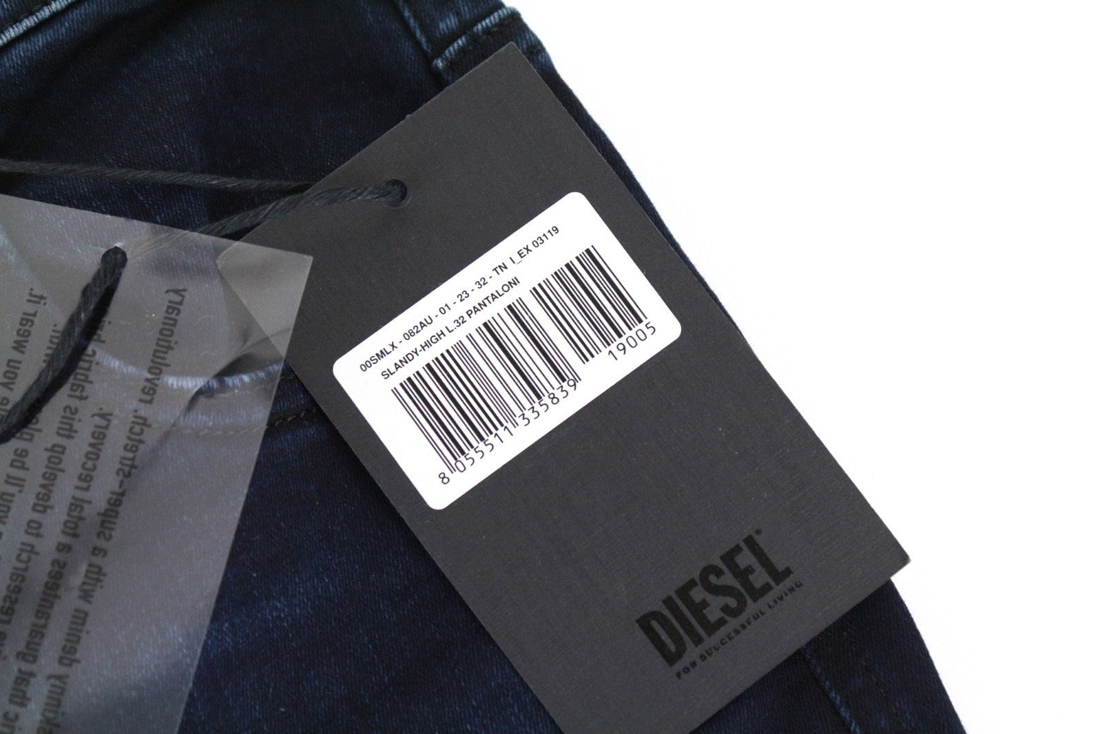 DIESEL Slandy-High 082AU Women Jeans W23/L32 Girls Super Skinny Blue Stretch