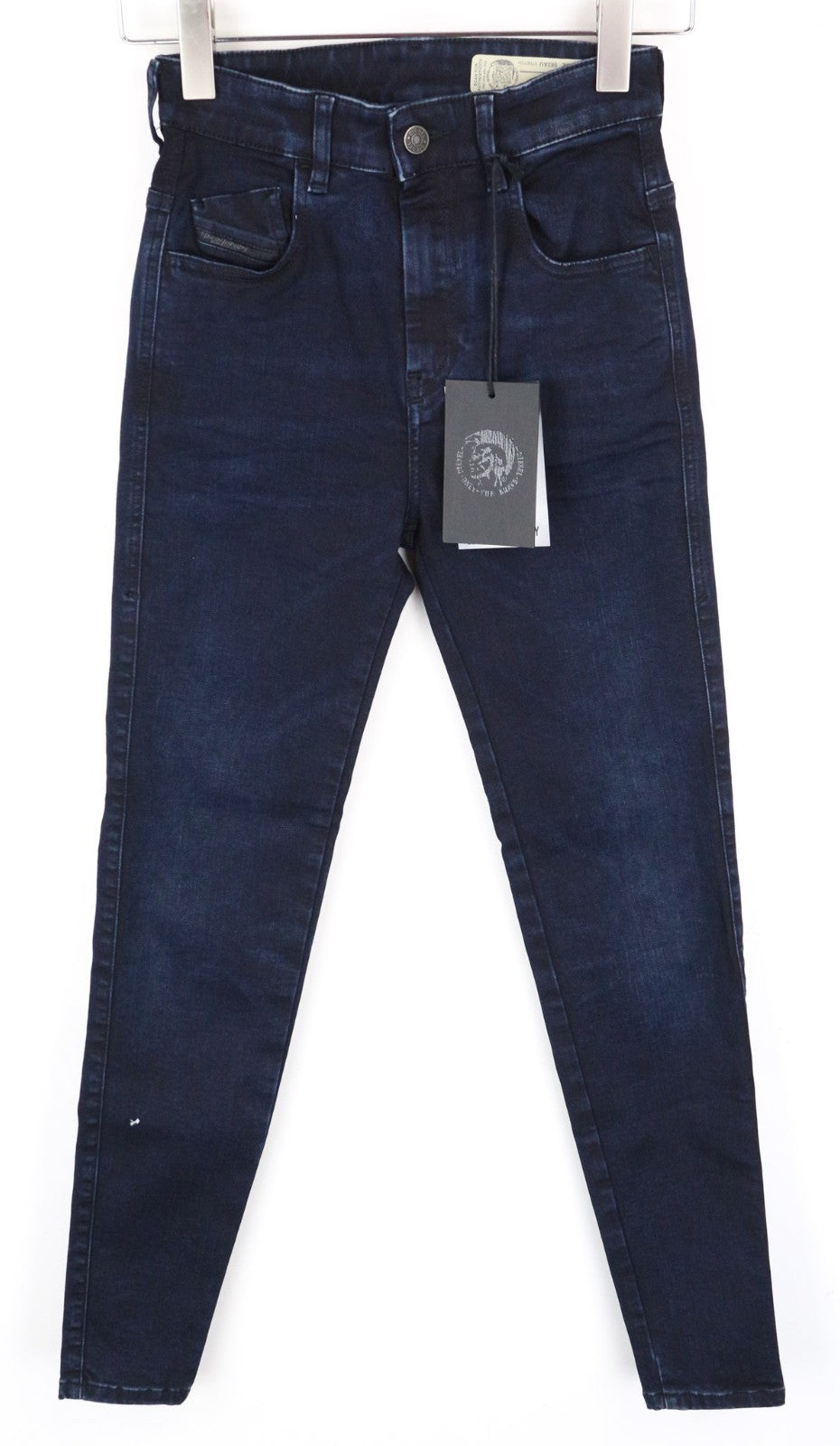 DIESEL Slandy-High 082AU Women Jeans W23/L32 Girls Super Skinny Blue Stretch