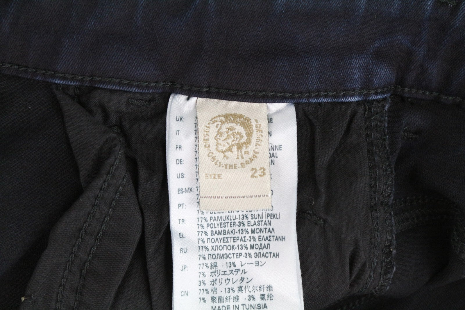DIESEL Slandy-High 082AU Women Jeans W23/L32 Girls Super Skinny Blue Stretch