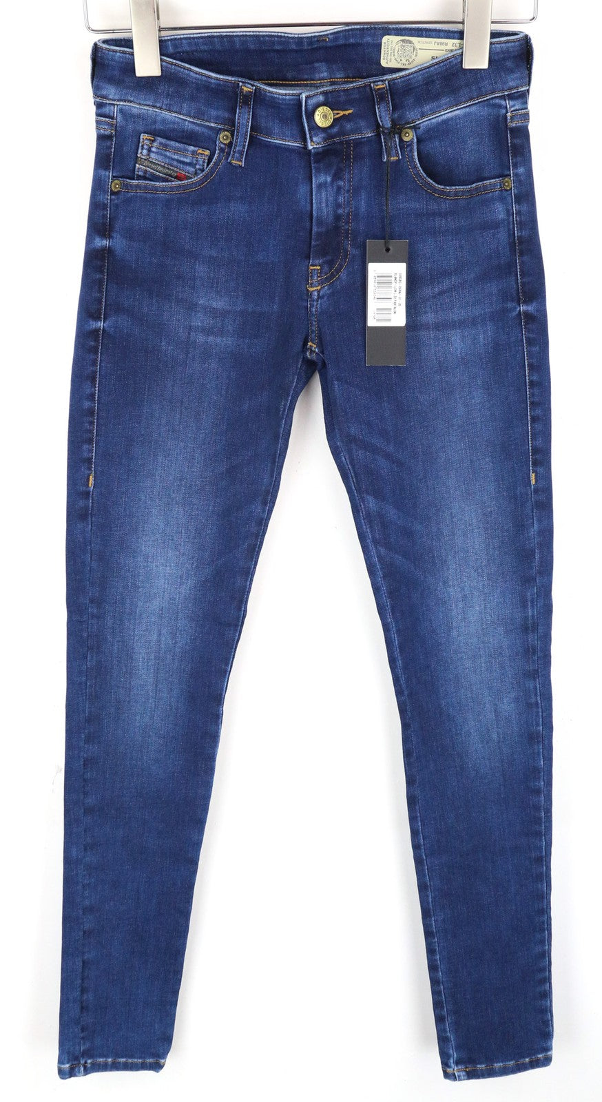 DIESEL Slandy-Low R98AJ Women Jeans W25/L32 Super Slim Skinny Stretch Blue