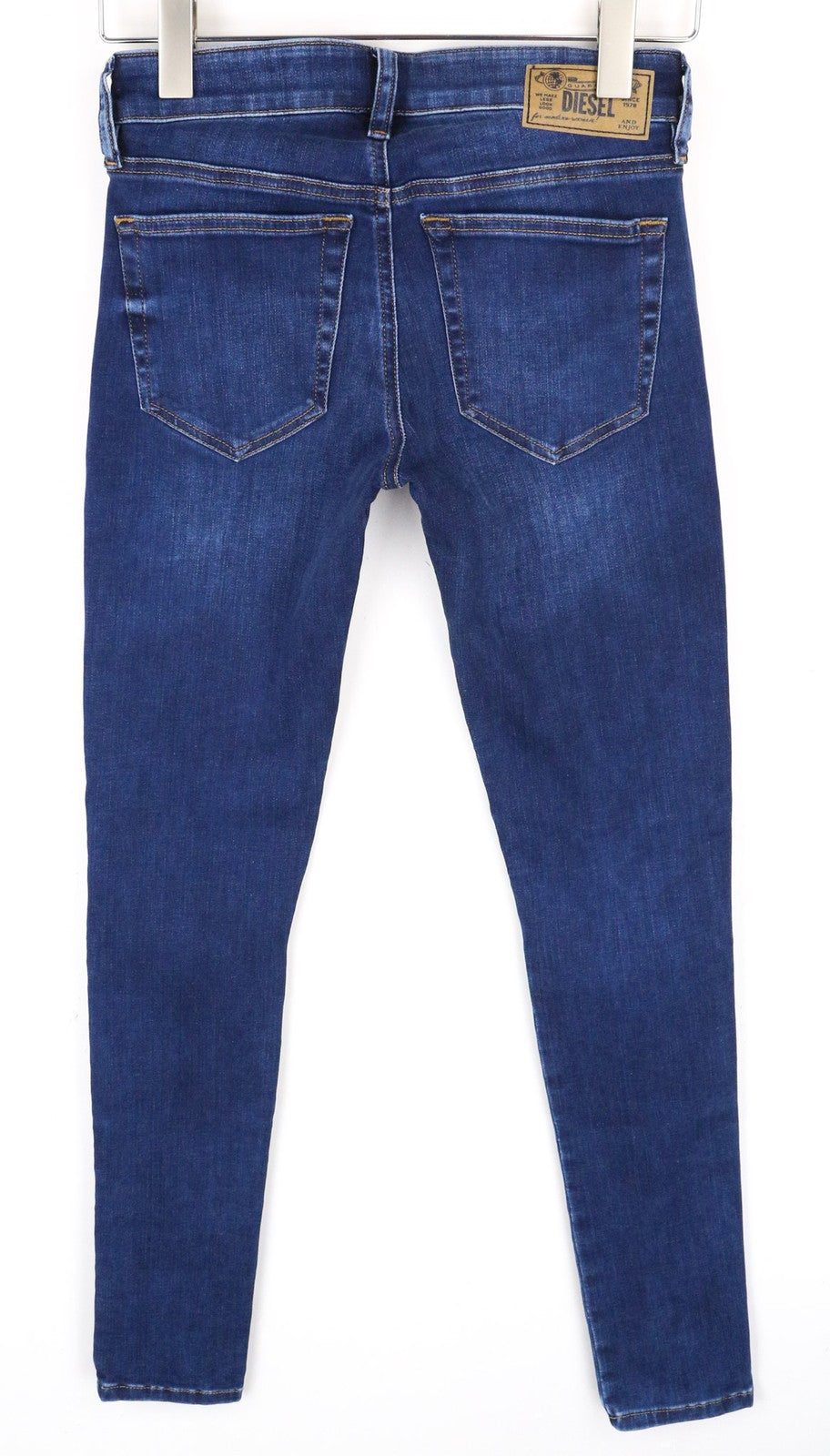DIESEL Slandy-Low R98AJ Women Jeans W25/L32 Super Slim Skinny Stretch Blue
