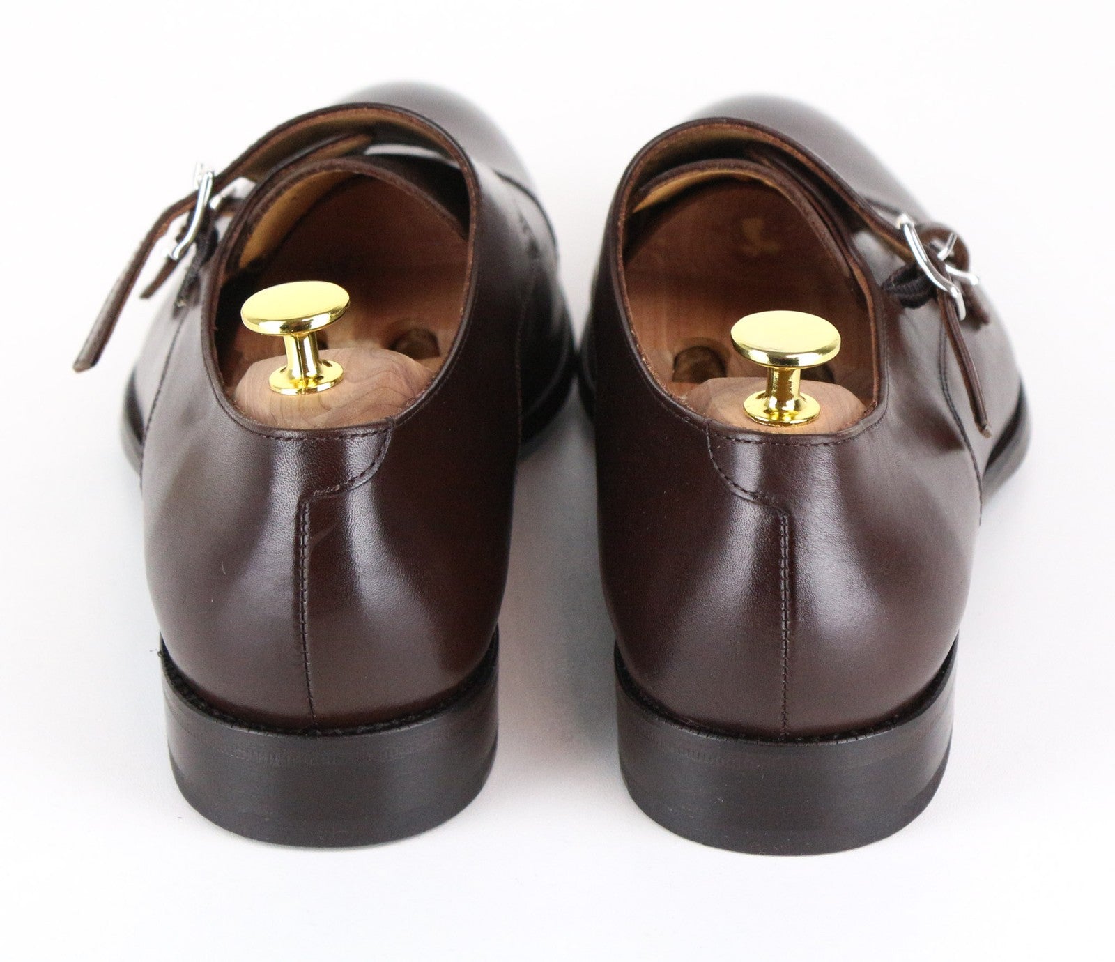 SUITSUPPLY Men Formal Shoes EU44.5 Brown Genuiene Leather Buckled Low-Top