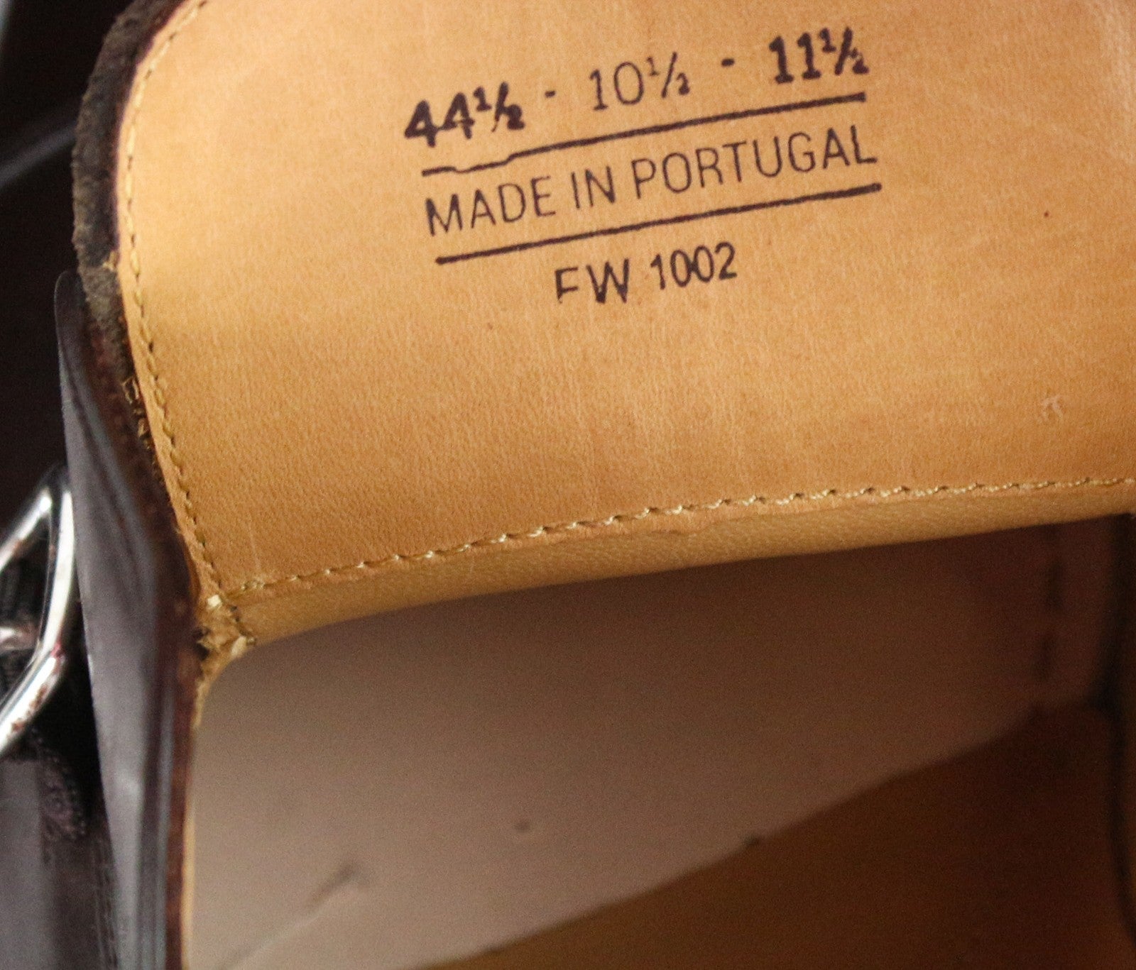 SUITSUPPLY Men Formal Shoes EU44.5 Brown Genuiene Leather Buckled Low-Top