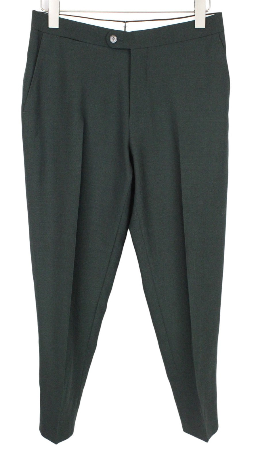 SUITSUPPLY La Spalla Men Suit UK36S Wool Dark Green 2-Piece Formal Slim Melange