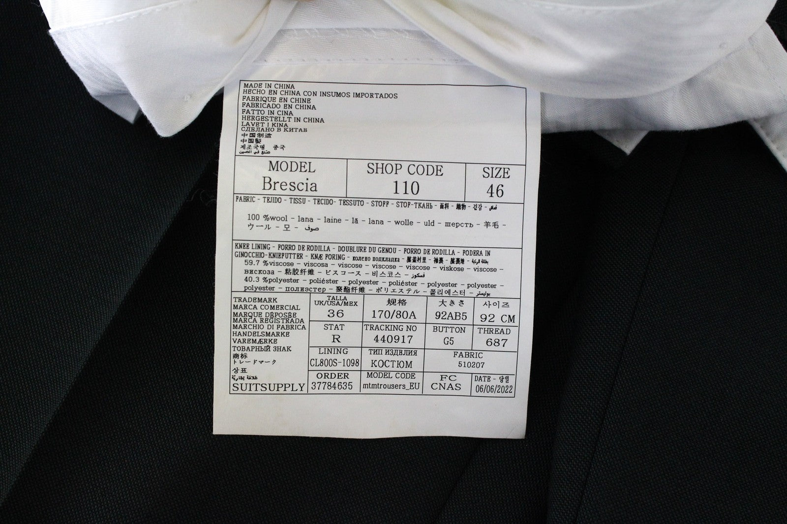 SUITSUPPLY La Spalla Men Suit UK36S Wool Dark Green 2-Piece Formal Slim Melange