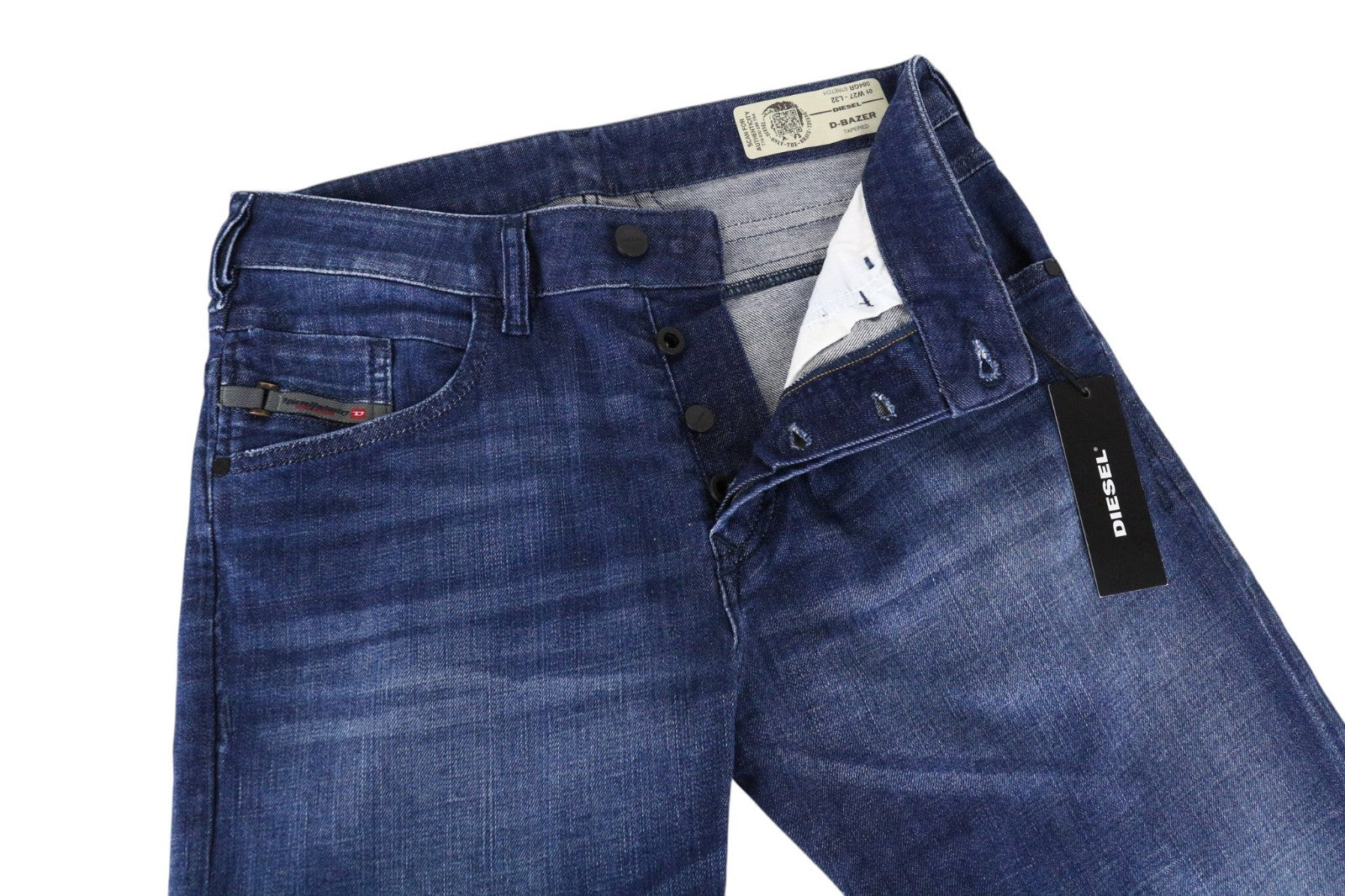 DIESEL D-Bazer 084GR Men Jeans W27/L32 Boys Tapered Fit Blue Cotton Stretch