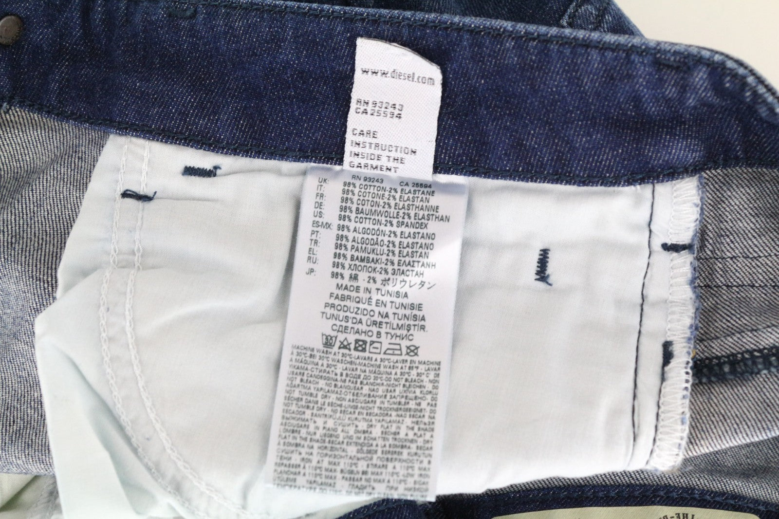 DIESEL D-Bazer 084GR Men Jeans W27/L32 Boys Tapered Fit Blue Cotton Stretch