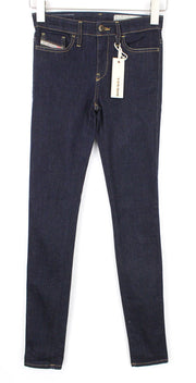 DIESEL Skinzee 0813C Women Jeans W24/L32 Blue Super Slim Skinny Girls Stretch