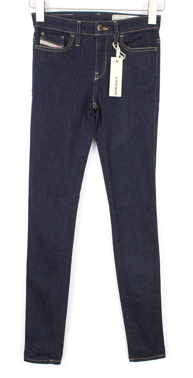 DIESEL Skinzee 0813C Women Jeans W24/L32 Blue Super Slim Skinny Girls Stretch