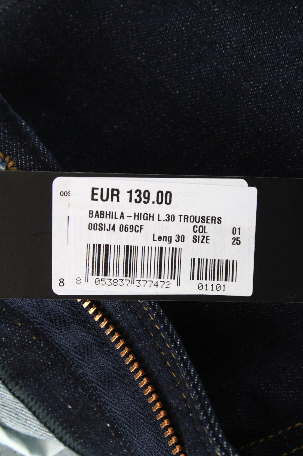 DIESEL Babhila-High 069CF Women Jeans W25/L30 Slim Skinny Blue Cotton Stretch