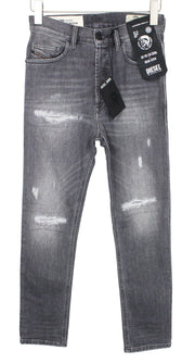 DIESEL D-Eetar 0890F Men Jeans W26/L30 Boys Tapered Grey Cotton Stretch Ripped