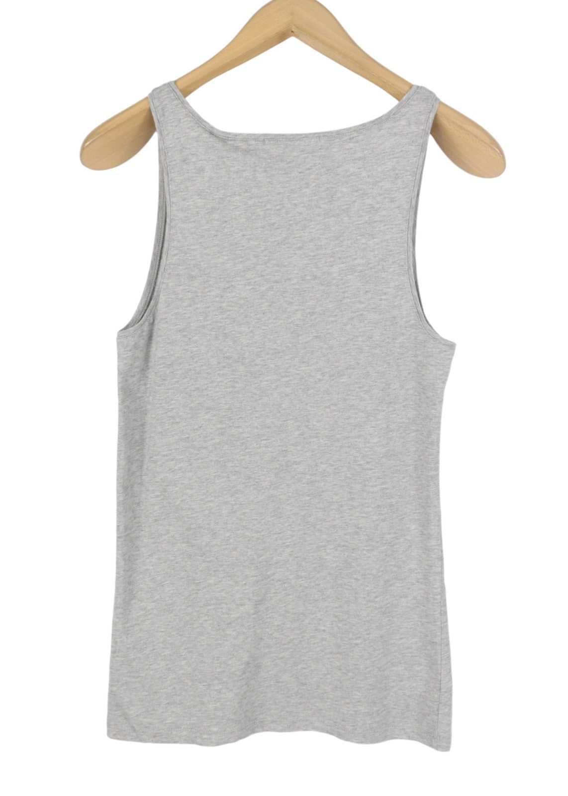 MAISON SCOTCH Women T-Shirt 2 M Grey Melange Round Collar Sleeveless Tank Top