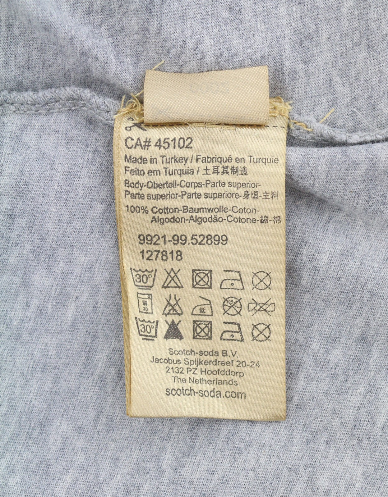 MAISON SCOTCH Women T-Shirt 2 M Grey Melange Round Collar Sleeveless Tank Top