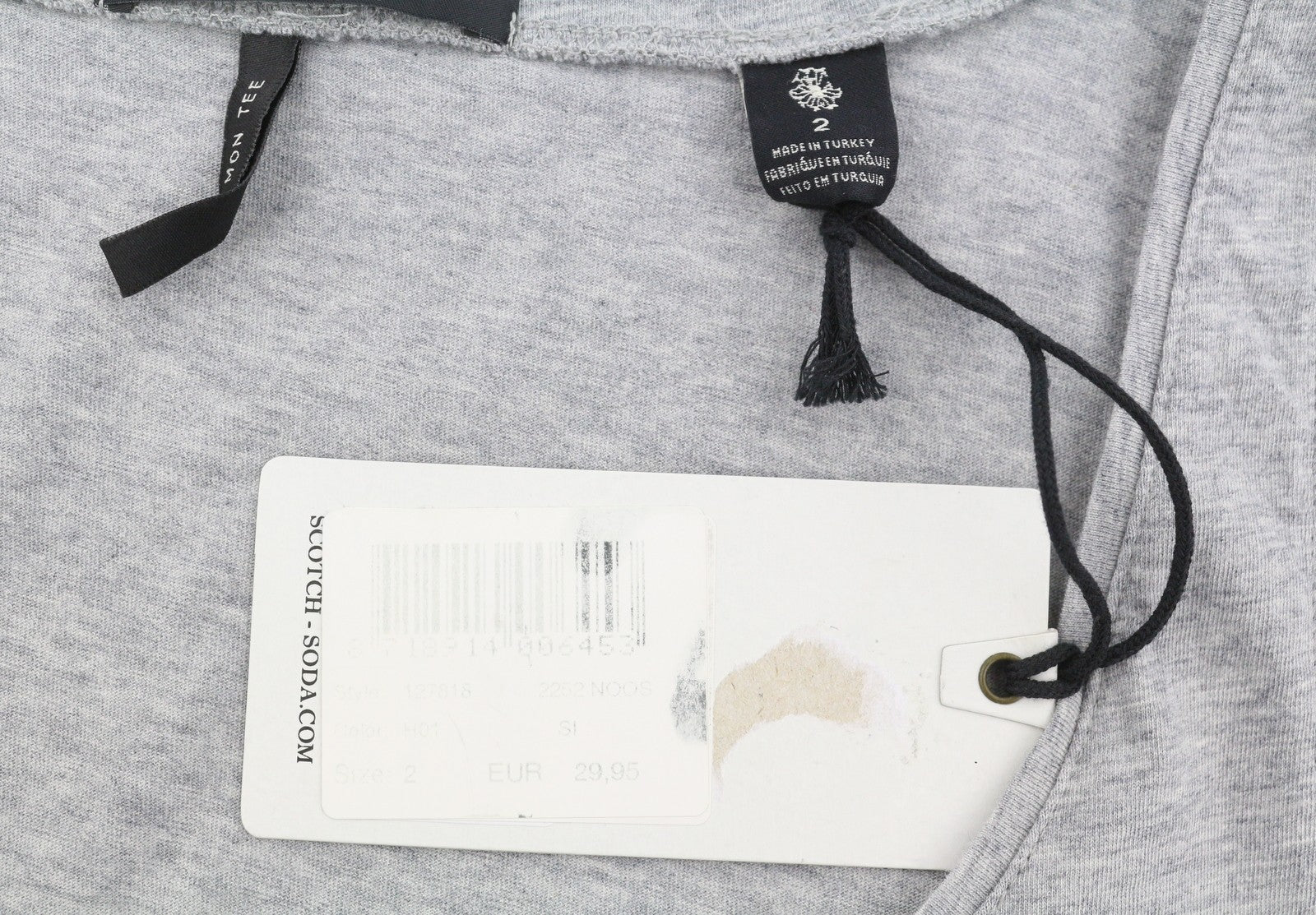 MAISON SCOTCH Women T-Shirt 2 M Grey Melange Round Collar Sleeveless Tank Top