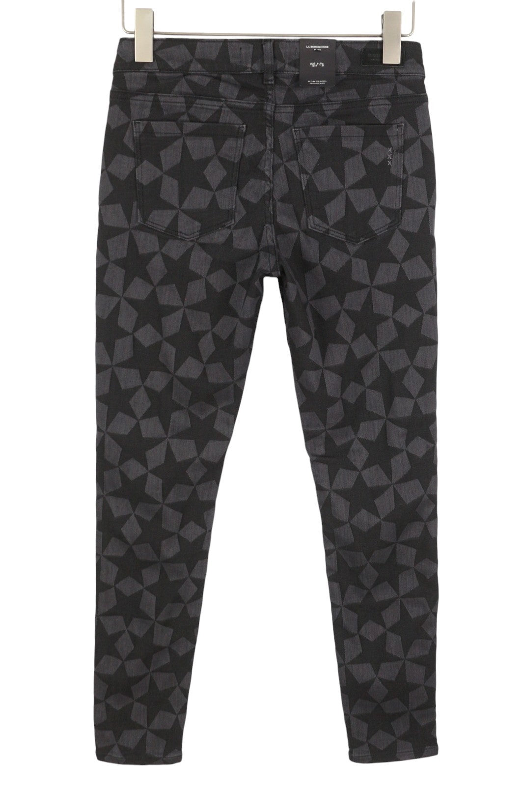 SCOTCH & SODA La Bohemienne Women Jeans W27/L30 Black Stars Mid Rise Skinny Fit
