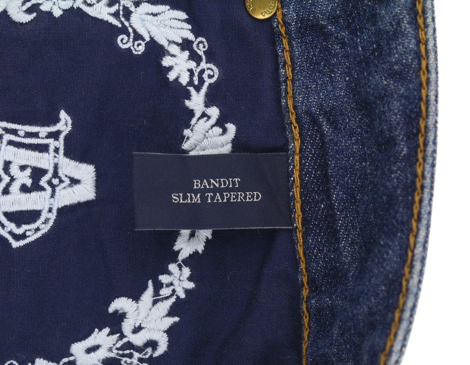 SCOTCH & SODA Bandit Women Jeans W28/L30 Blue Linen Blend Slim Tapered Fit Crop