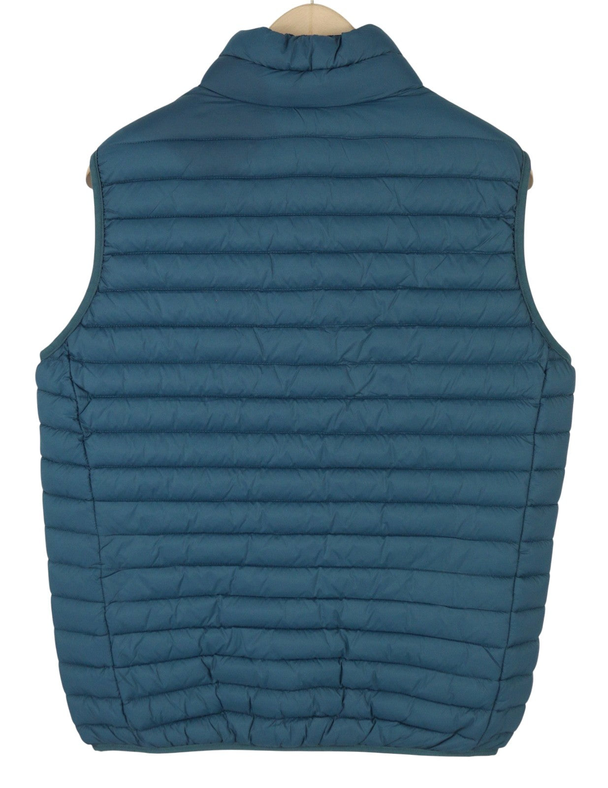 LYLE & SCOTT Men Waistcoat M Blue Quilted Padded Zip High Neck Gilet