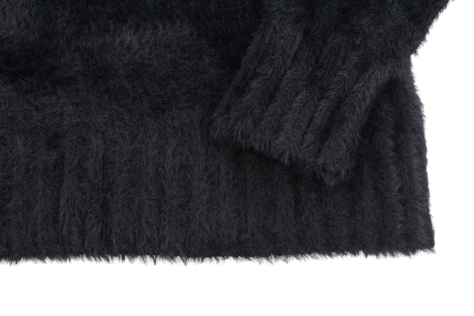 AMERICAN EAGLE OUTFITTERS Women Jumper XL Black Fuzzy Cropped Knit Top