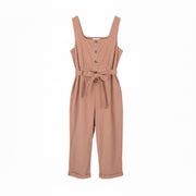 AMERICAN EAGLE OUTFITTERS Women Jumpsuit L Pink Corduroy Belted Cropped