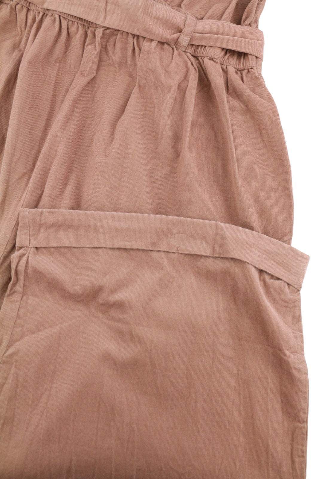 AMERICAN EAGLE OUTFITTERS Women Jumpsuit L Pink Corduroy Belted Cropped