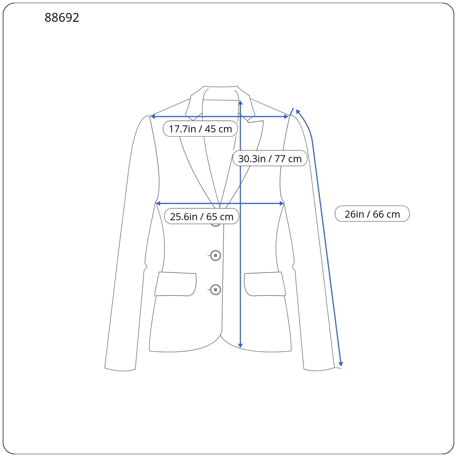 Brown Polyester Blazer