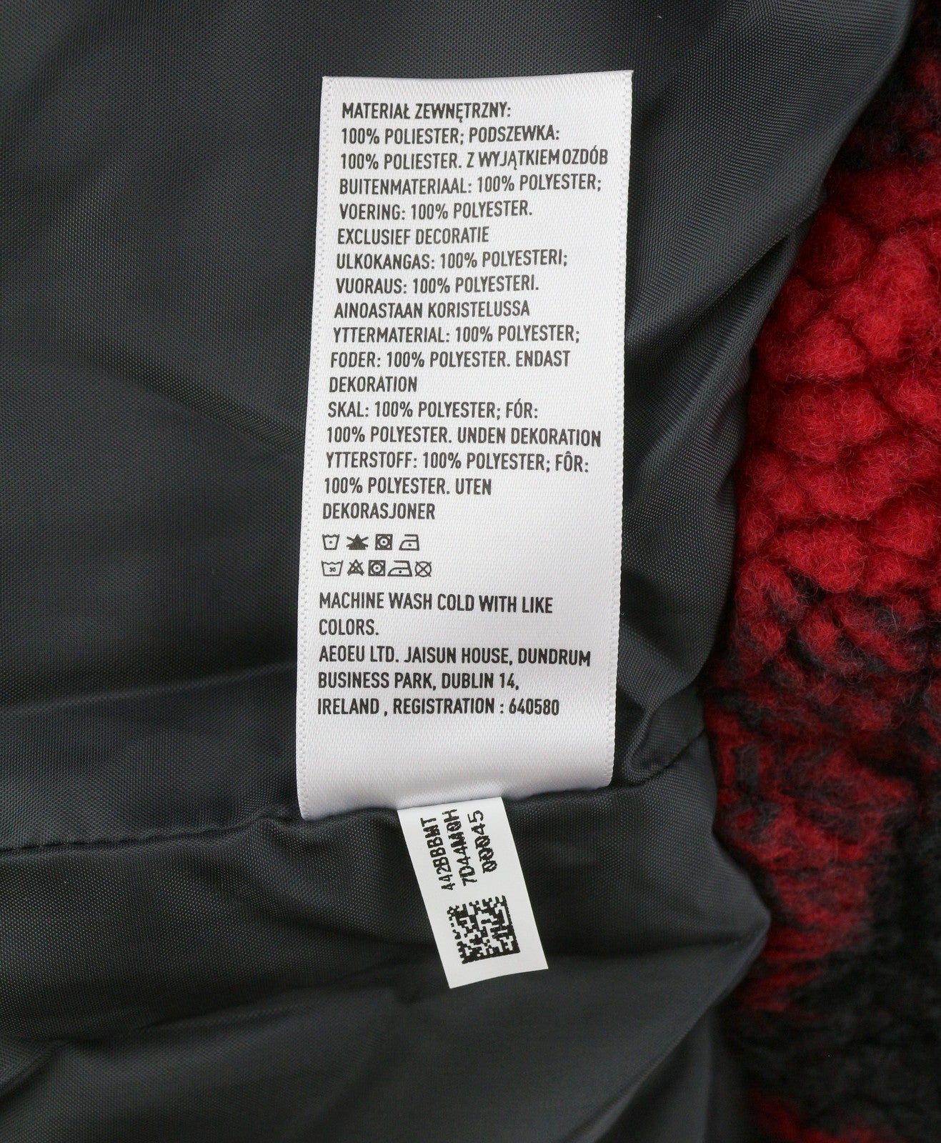Red Polyester Jacket