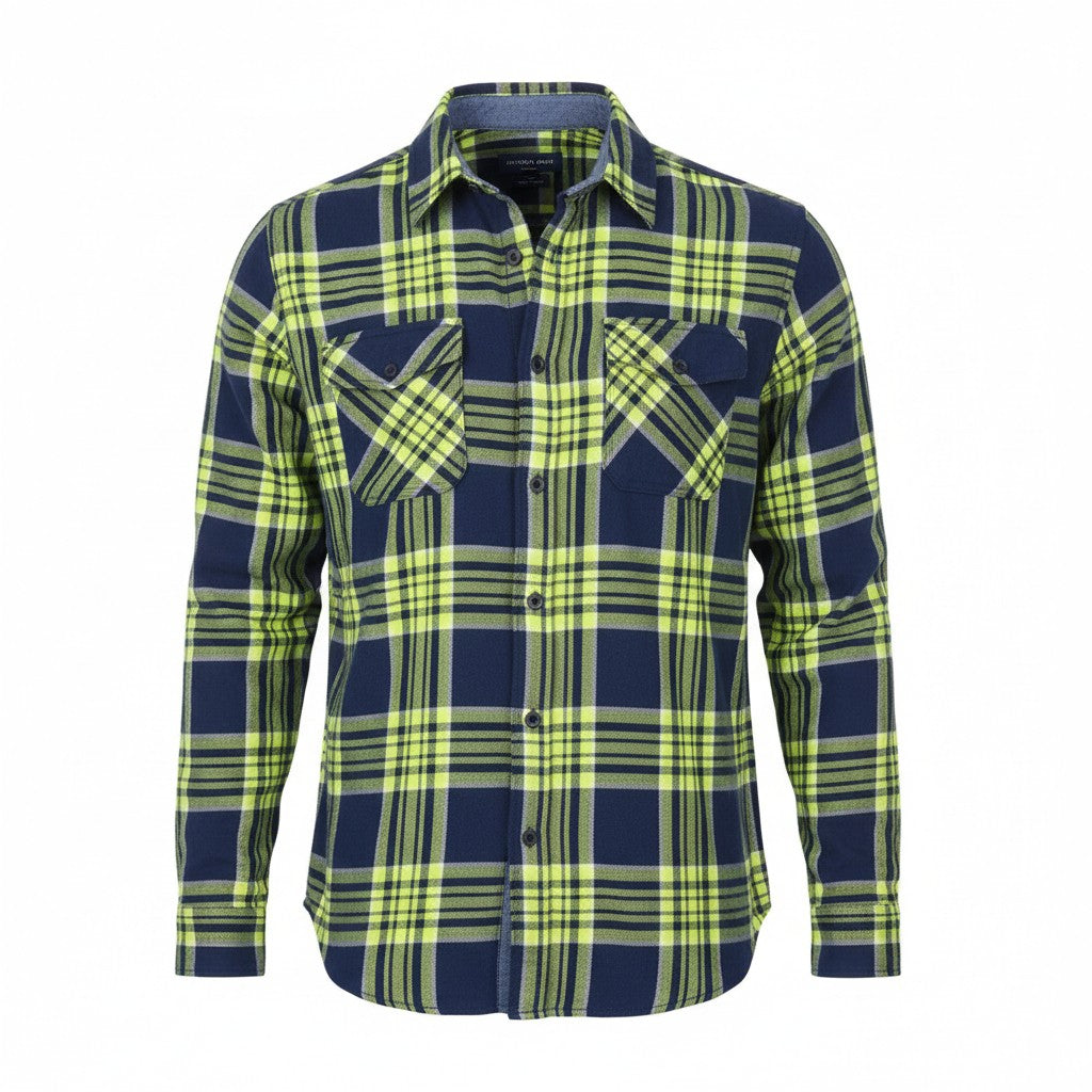 AMERICAN EAGLE OUTFITTERS Men Shirt L Plaid Flannel Button-Up Casual