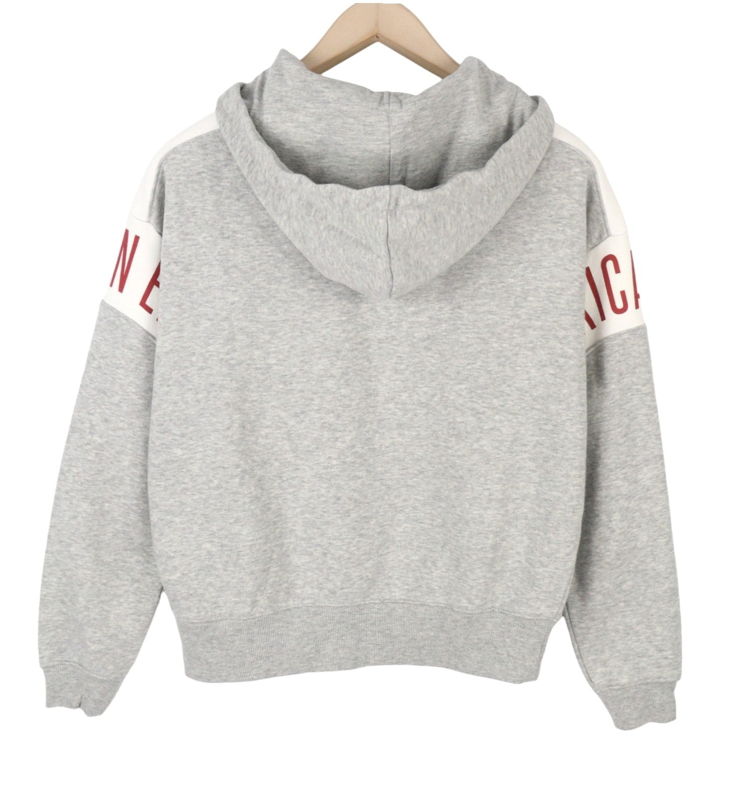 AMERICAN EAGLE OUTFITTERS Women Hoodie 2XS Grey Melange Kangaroo Pull On