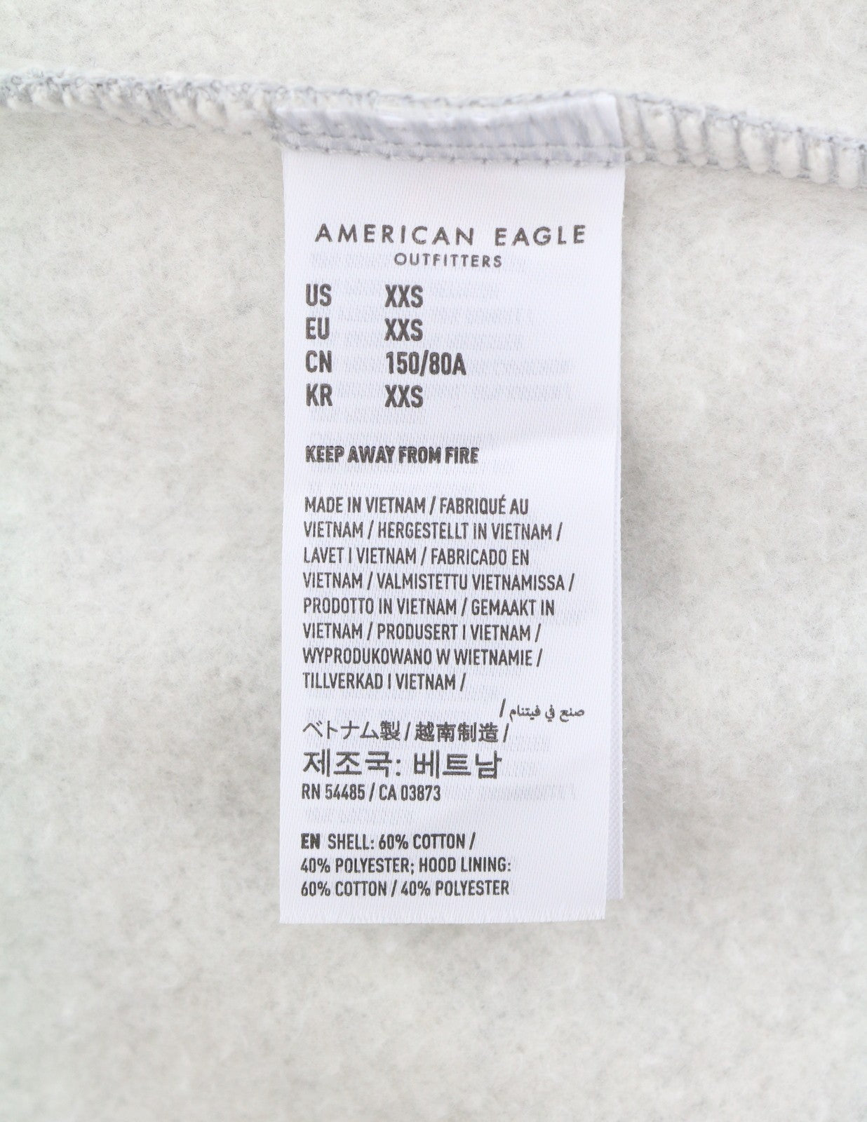 AMERICAN EAGLE OUTFITTERS Women Hoodie 2XS Grey Melange Kangaroo Pull On