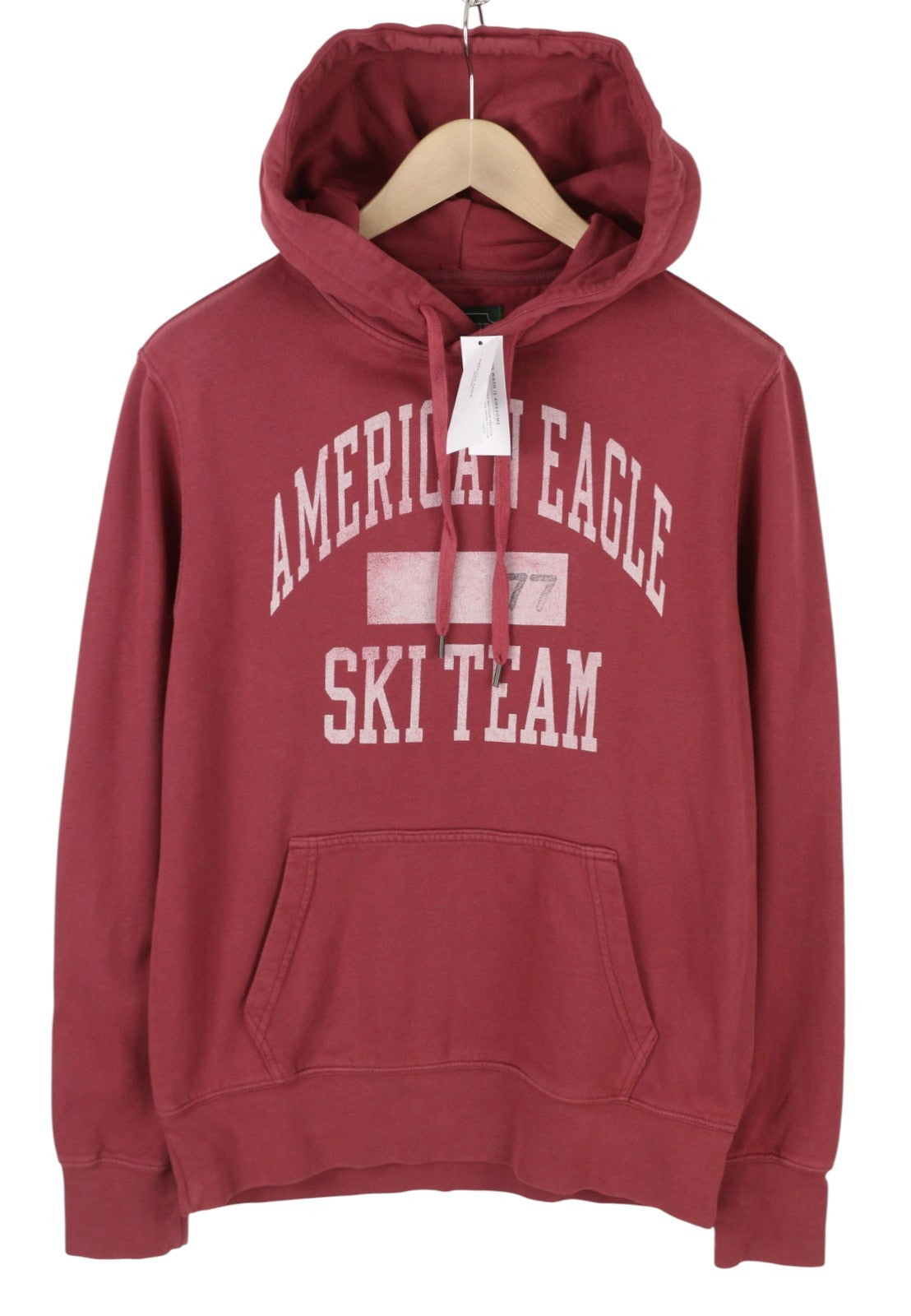 AMERICAN EAGLE OUTFITTERS Men Hoodie XS Red Kangaroo Pocket Pull On