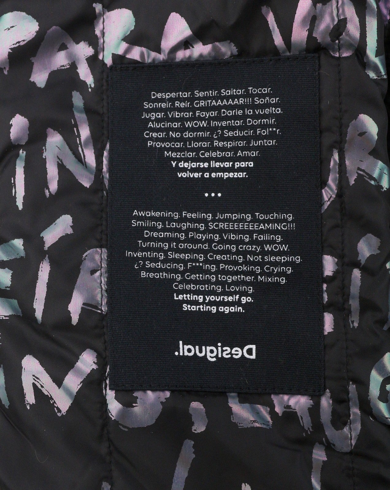 DESIGUAL Chaq Jorla Women Jacket L Dark Green Padded Hooded Longline