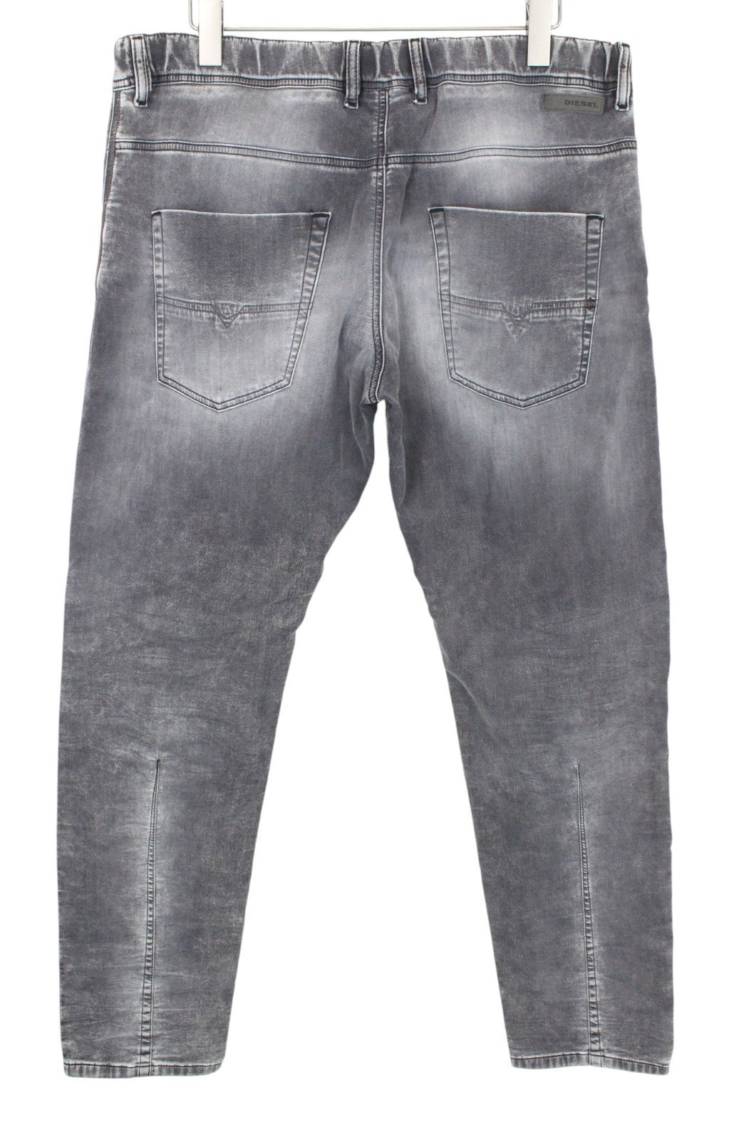 DIESEL Krooley-NE 0855B Men Jeans W38 Grey Jogg Sweat Stretch Slim Carrot Cut