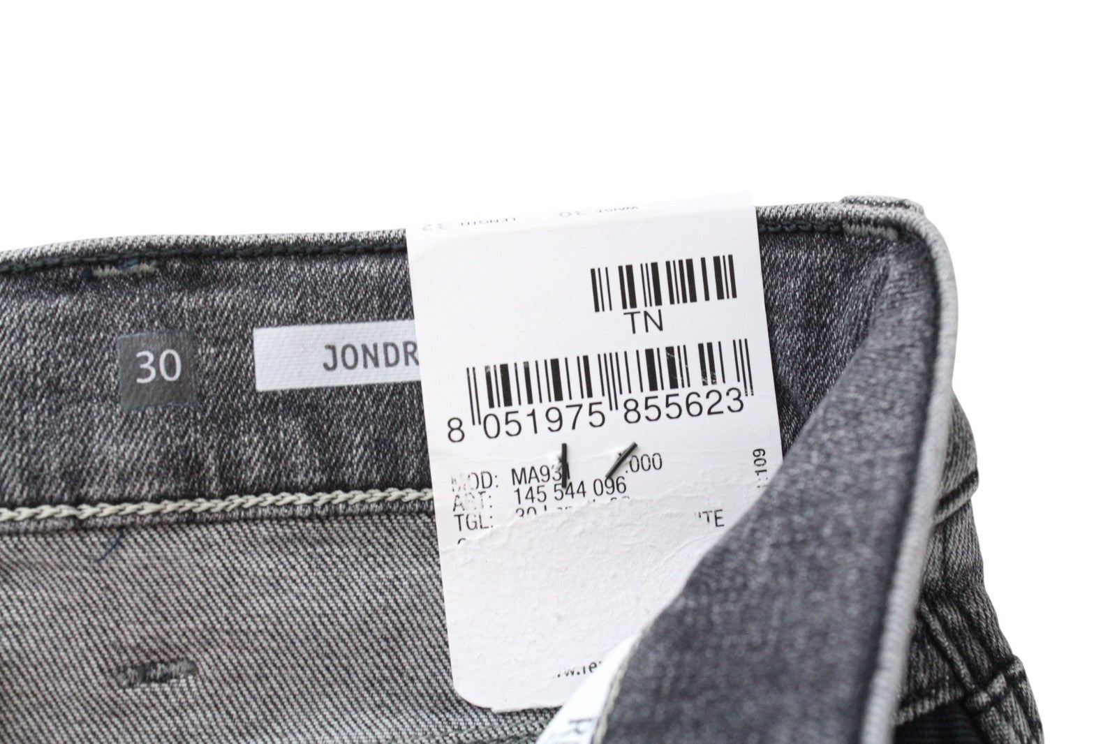 REPLAY Jondrill Men Jeans W30/L32 Grey Stretch Skinny Aged Look Disttressed