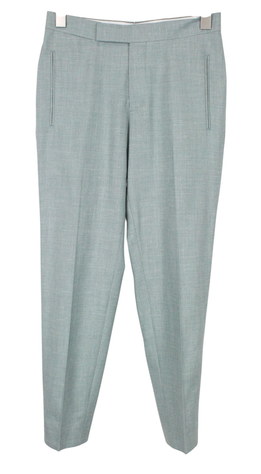 SUITSUPPLY La Spalla Men Suit UK30R Double-Breast Green Wool Silk Linen 2 Piece