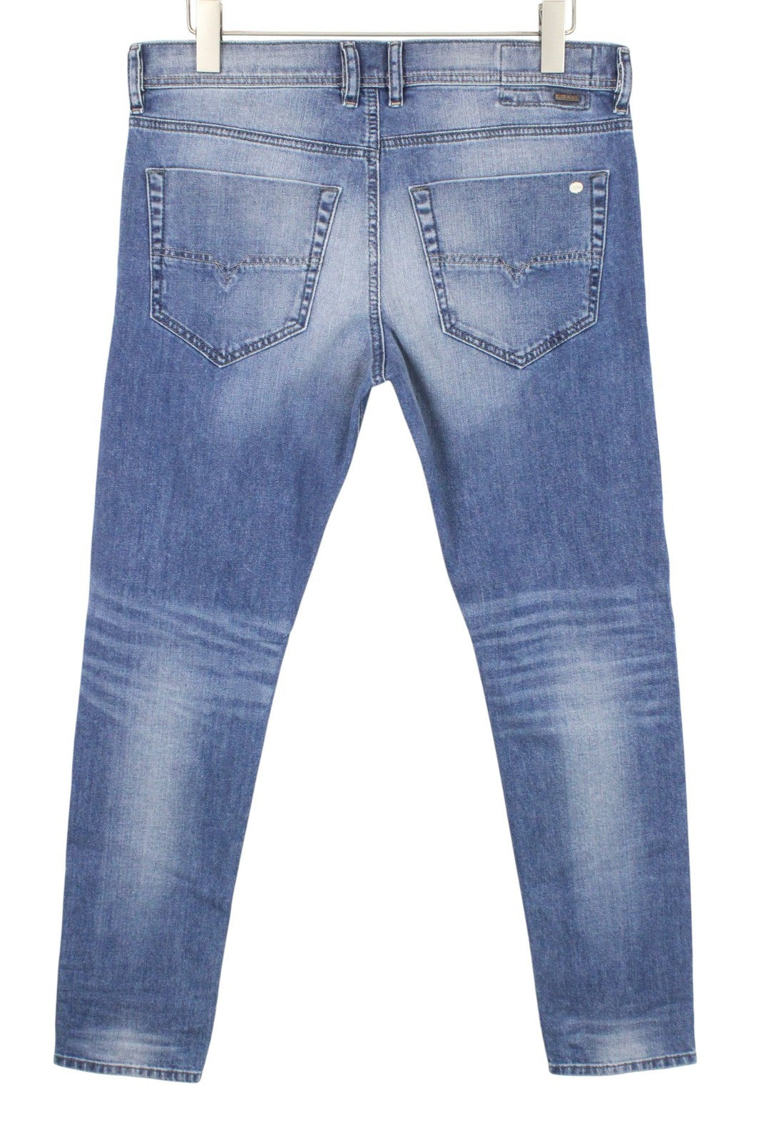 DIESEL Tepphar 0842H Men Jeans W33/L32 Slim-Carrot Washed Blue Cotton Stretch