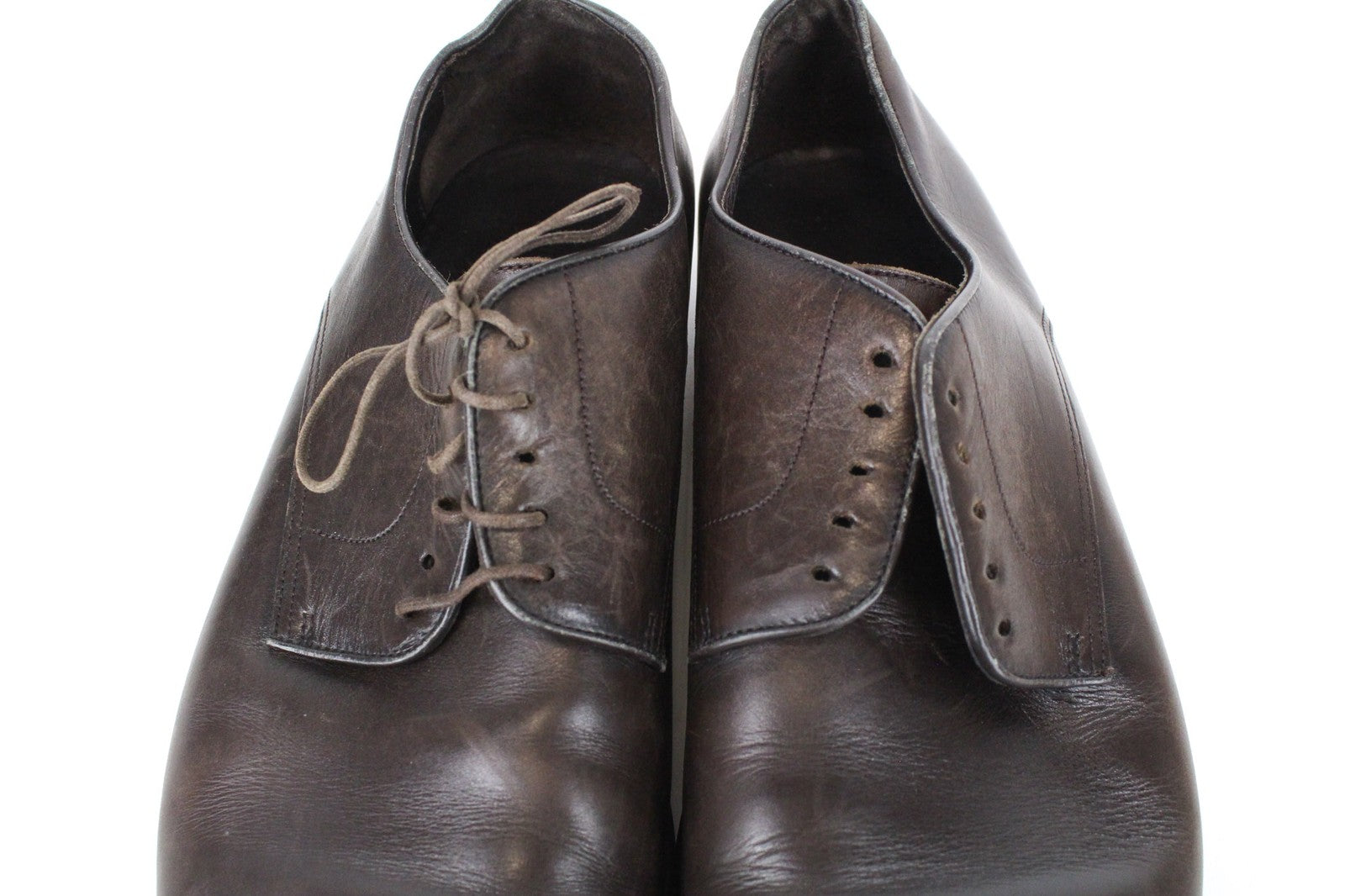 SUITSUPPLY Men Formal Shoes EU44 Brown Genuine Leather Laced Low-Top Classic