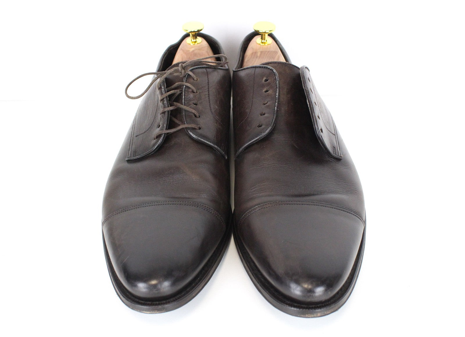 SUITSUPPLY Men Formal Shoes EU44 Brown Genuine Leather Laced Low-Top Classic