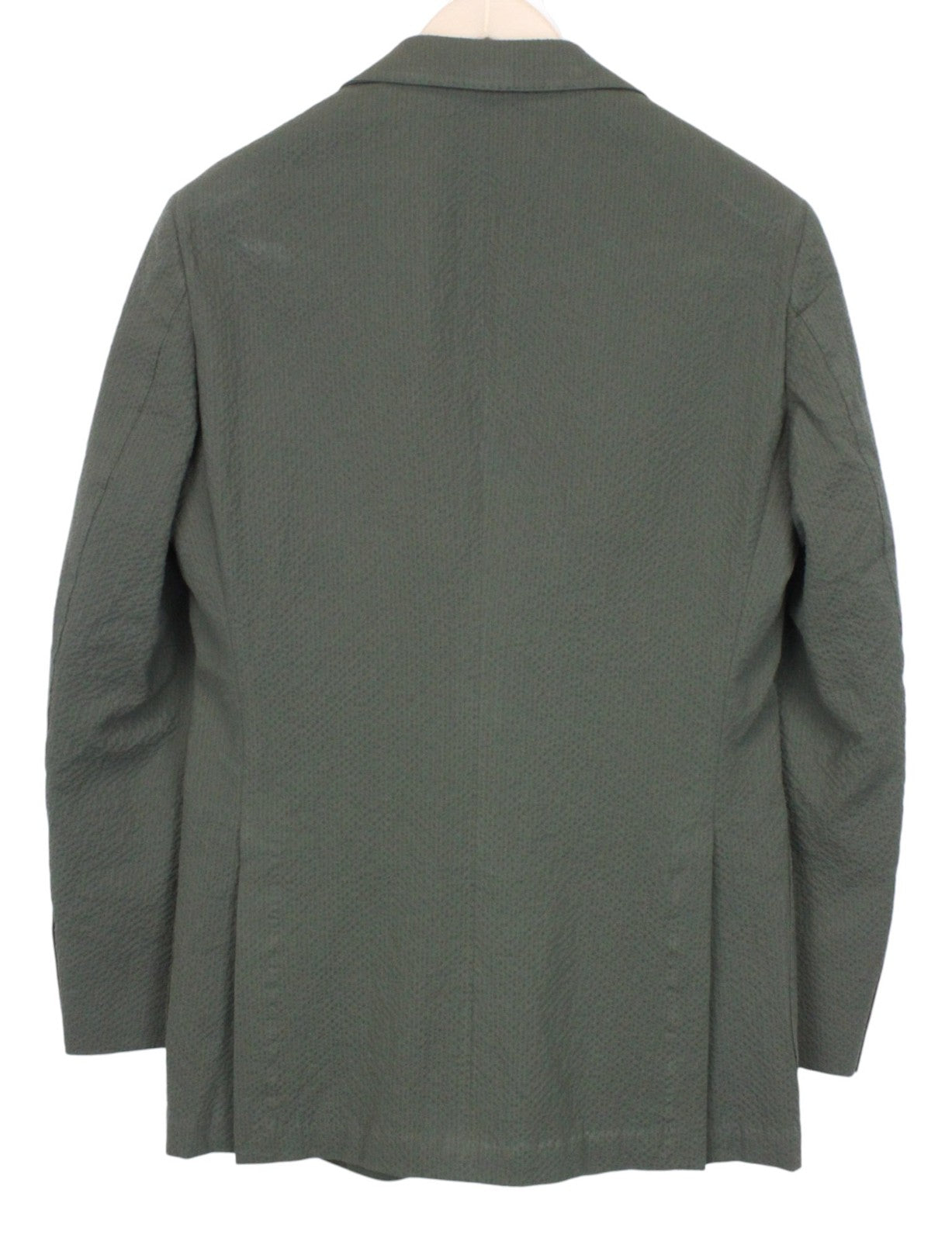 SUITSUPPLY Havana Patch Men Suit UK34R Green 2-Piece Slim Cut Cotton Mix Stretch